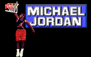 Jordan vs Bird: One on One (DOS) screenshot: Michael Jordan ...