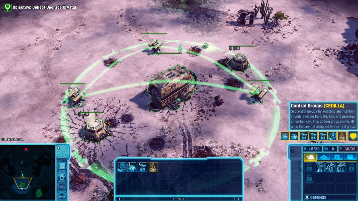 Command & Conquer 4: Tiberian Twilight (Windows) screenshot: Placing your base defenses