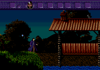 Warlock (Genesis) screenshot: Upon closer inspection, you notice that the bridge has been destroyed. Thoughts of suicide overcome you