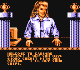 Caesars Palace (NES) screenshot: You are greated heartily