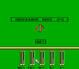 Caesars Palace (NES) screenshot: Insurance