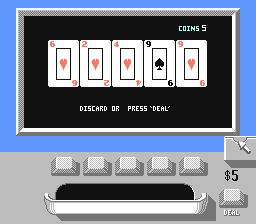 Caesars Palace (NES) screenshot: Poker
