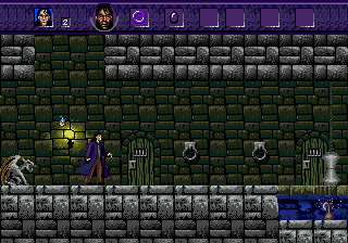 Warlock (Genesis) screenshot: Entering a Dark Castle (TM)