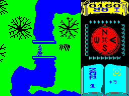 Wiz (ZX Spectrum) screenshot: Crossing a bridge