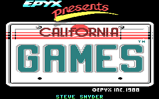 California Games (DOS) screenshot: Title Screen (CGA "MORE-color" mode)