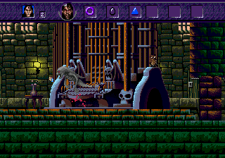 Warlock (Genesis) screenshot: Dead again. Too many gargoyles, I guess