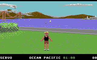 California Games (Commodore 64) screenshot: Footbag