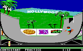 California Games (DOS) screenshot: Skateboarding (MCGA/VGA)