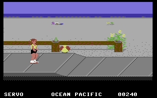 California Games (Commodore 64) screenshot: Roller skating