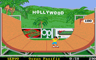 California Games (Atari ST) screenshot: The halfpipe event