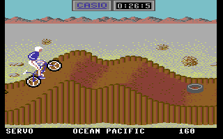 California Games (Commodore 64) screenshot: BMX bike racing