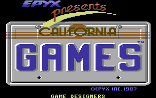 California Games (Commodore 64) screenshot: Title screen