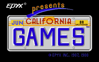 California Games (Amiga) screenshot: Title screen