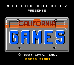 California Games (NES) screenshot: Title screen