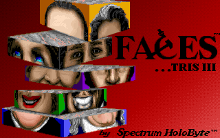 Faces ...tris III (DOS) screenshot: Title screen (MCGA/VGA)