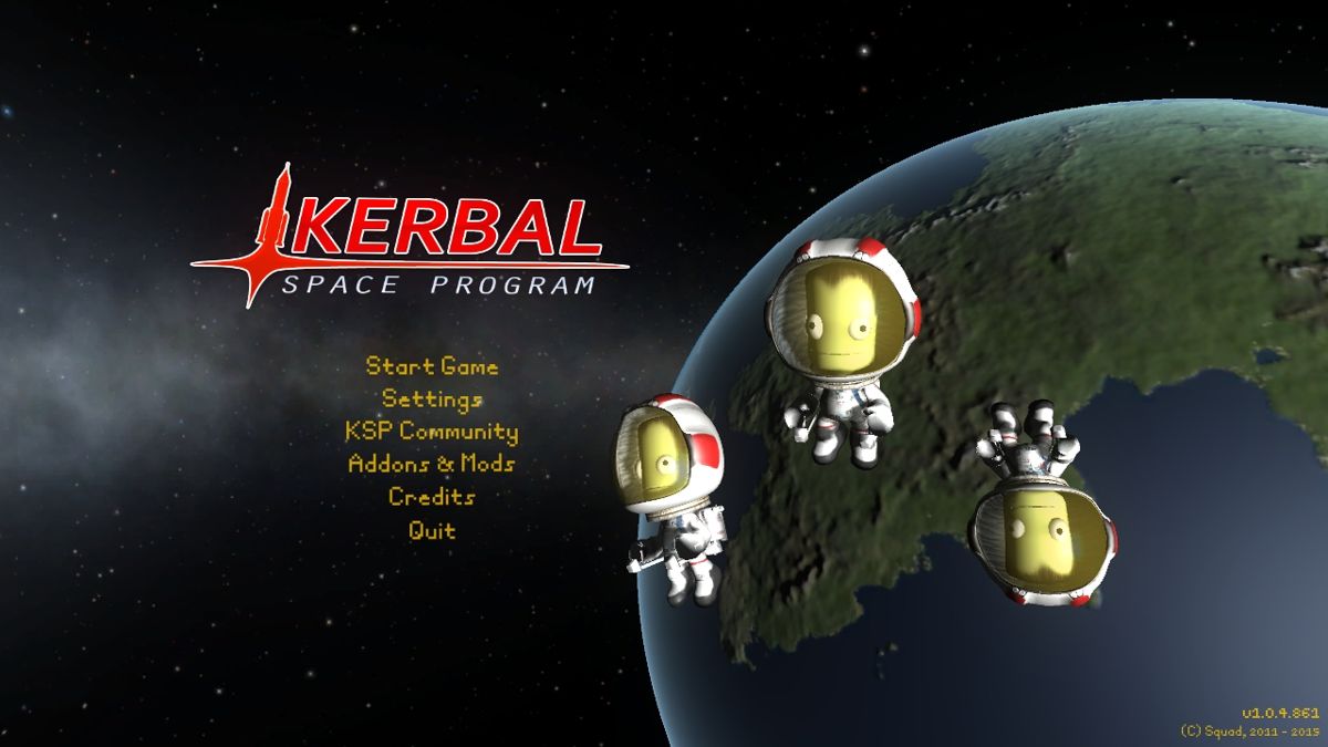 Kerbal Space Program (Windows) screenshot: Title screen