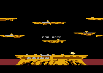 Joust (Atari 5200) screenshot: Starting an egg wave