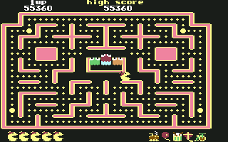 Jr. Pac-Man (Commodore 64) screenshot: Maze five