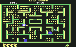 Jr. Pac-Man (Commodore 64) screenshot: Ate a ghost