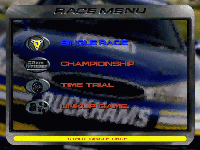 TOCA Championship Racing (Windows) screenshot: Select race type