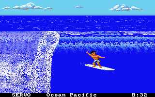 California Games (Atari ST) screenshot: Surfing