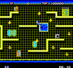 Flicky (Genesis) screenshot: Ultra-futuristic level... or whatever it is