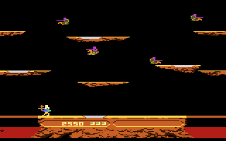 Joust (Atari 7800) screenshot: Some jousting in progress