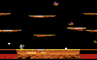 Joust (Atari 7800) screenshot: Collect the eggs before they hatch!