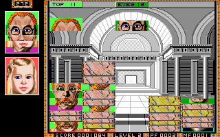 Faces ...tris III (DOS) screenshot: Making faces (MCGA/VGA)