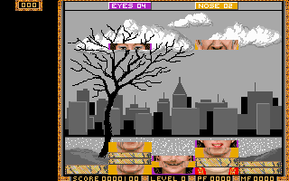 Faces ...tris III (DOS) screenshot: Beginning a game (MCGA/VGA)