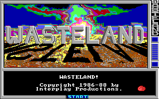 Wasteland (DOS) screenshot: Title Screen (EGA)