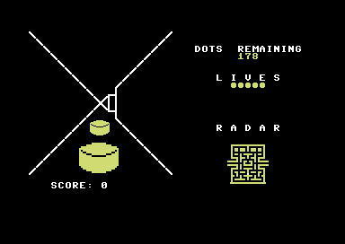 3-D Man (Commodore 64) screenshot: Eat the pills.