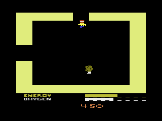 Secret Quest (Atari 2600) screenshot: Fighting a potato man