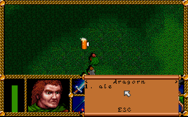 J.R.R. Tolkien's The Lord of the Rings, Vol. II: The Two Towers (DOS) screenshot: Finding items along the way