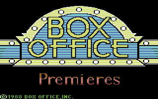 The California Raisins (Commodore 64) screenshot: Box Office logo
