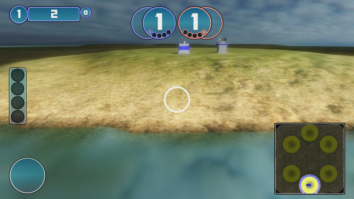Tatakai Tank Rush! (Xbox 360) screenshot: We start with a command center and a refinery (Trial version)