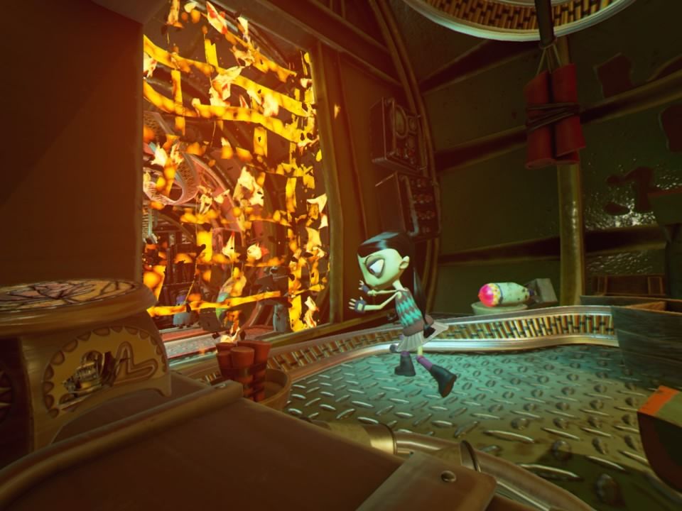 Psychonauts in the Rhombus of Ruin (PlayStation 4) screenshot: The power to burn things has returned