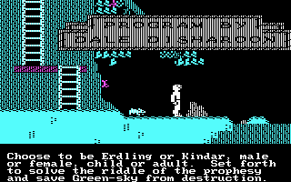 Below the Root (PC Booter) screenshot: Title credits (CGA with RGB monitor)