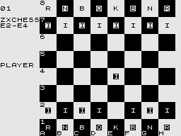ZX Chess I (ZX81) screenshot: Lets play Chess.