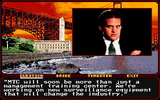 Mean Streets (DOS) screenshot: Tom Griffith, MTC's Vice President.