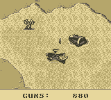 Jungle Strike (Game Boy) screenshot: Switch to the Hovercraft