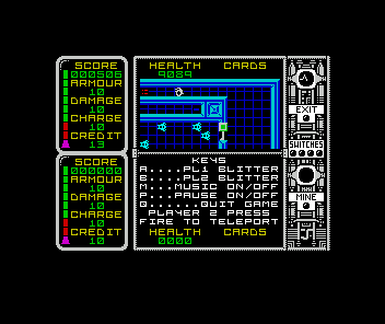 Captain Fizz Meets the Blaster-Trons (ZX Spectrum) screenshot: They're closing in