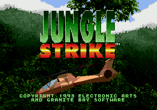 Jungle Strike (Genesis) screenshot: Title Screen
