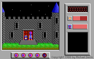 The Adventures of Captain Comic (DOS) screenshot: Start of the game. Grab that shield!