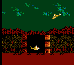 Cobra Command (NES) screenshot: ...to fall by a tunnel.
