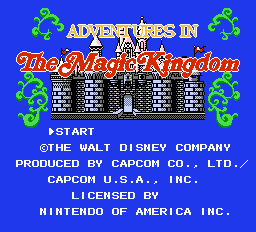 Disney Adventures in the Magic Kingdom (NES) screenshot: Title screen