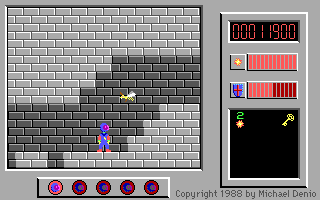The Adventures of Captain Comic (DOS) screenshot: Indoor regions like this leave little space to maneuver