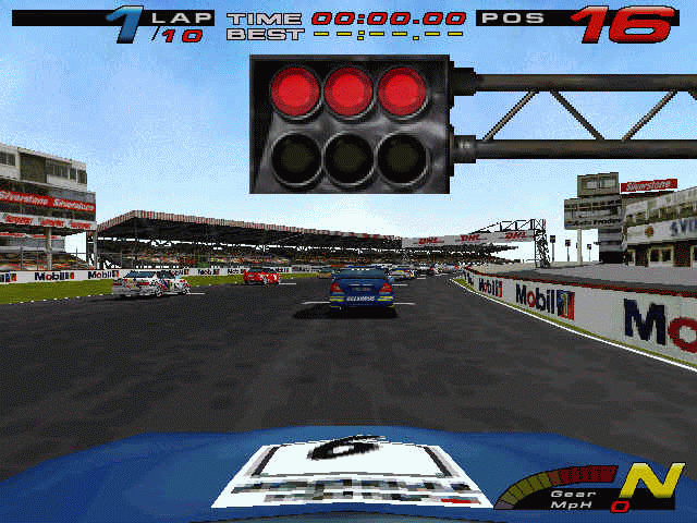 TOCA Championship Racing (Windows) screenshot: The starting grid at Silverstone