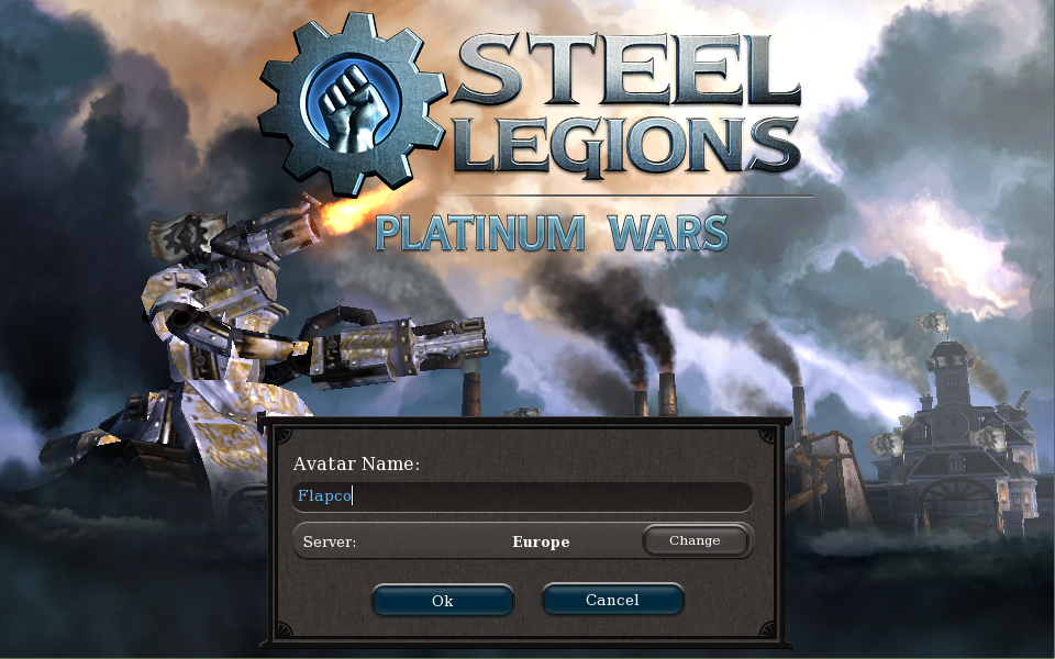 Steel Legions (Browser) screenshot: Start screen