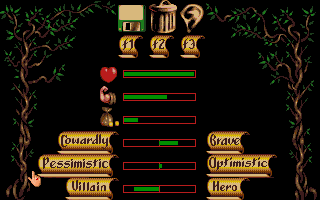 The Adventures of Robin Hood (DOS) screenshot: Menu Screen